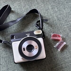 Instax Black and Silver Instant Camera